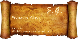 Pratsch Gina névjegykártya